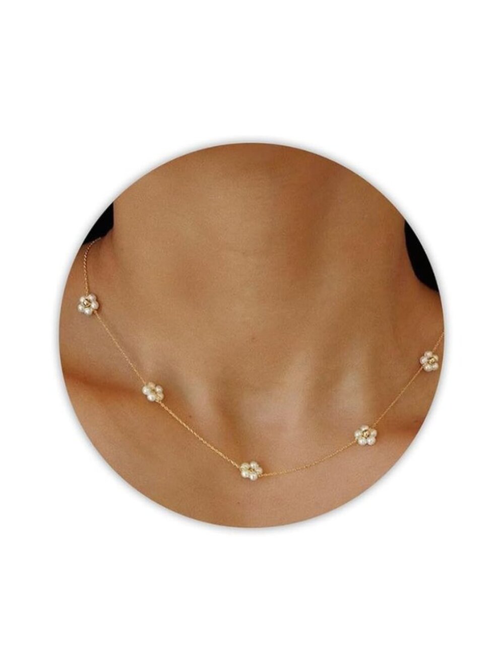 Daisy Pearl Choker Necklace
